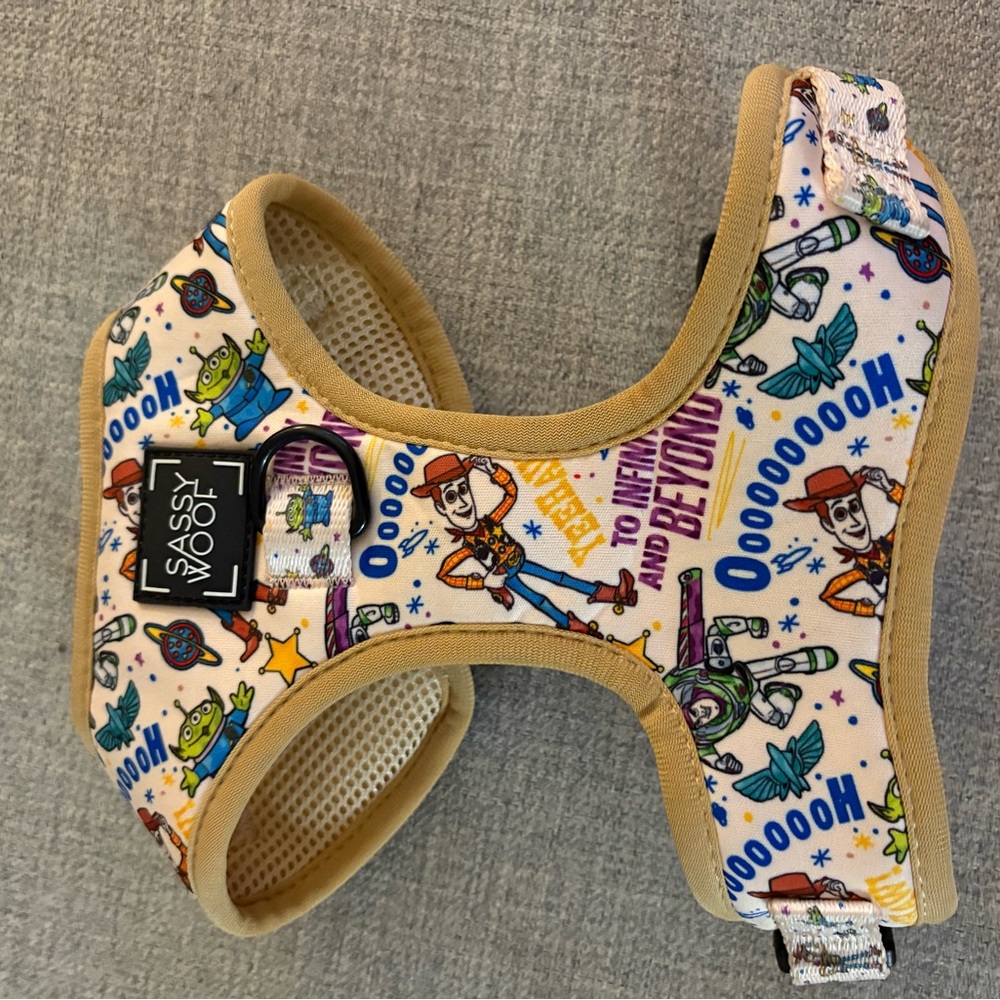Sassy Woof Toy Story Dog Harness - Buzz, Three Eyed Alien, Woody